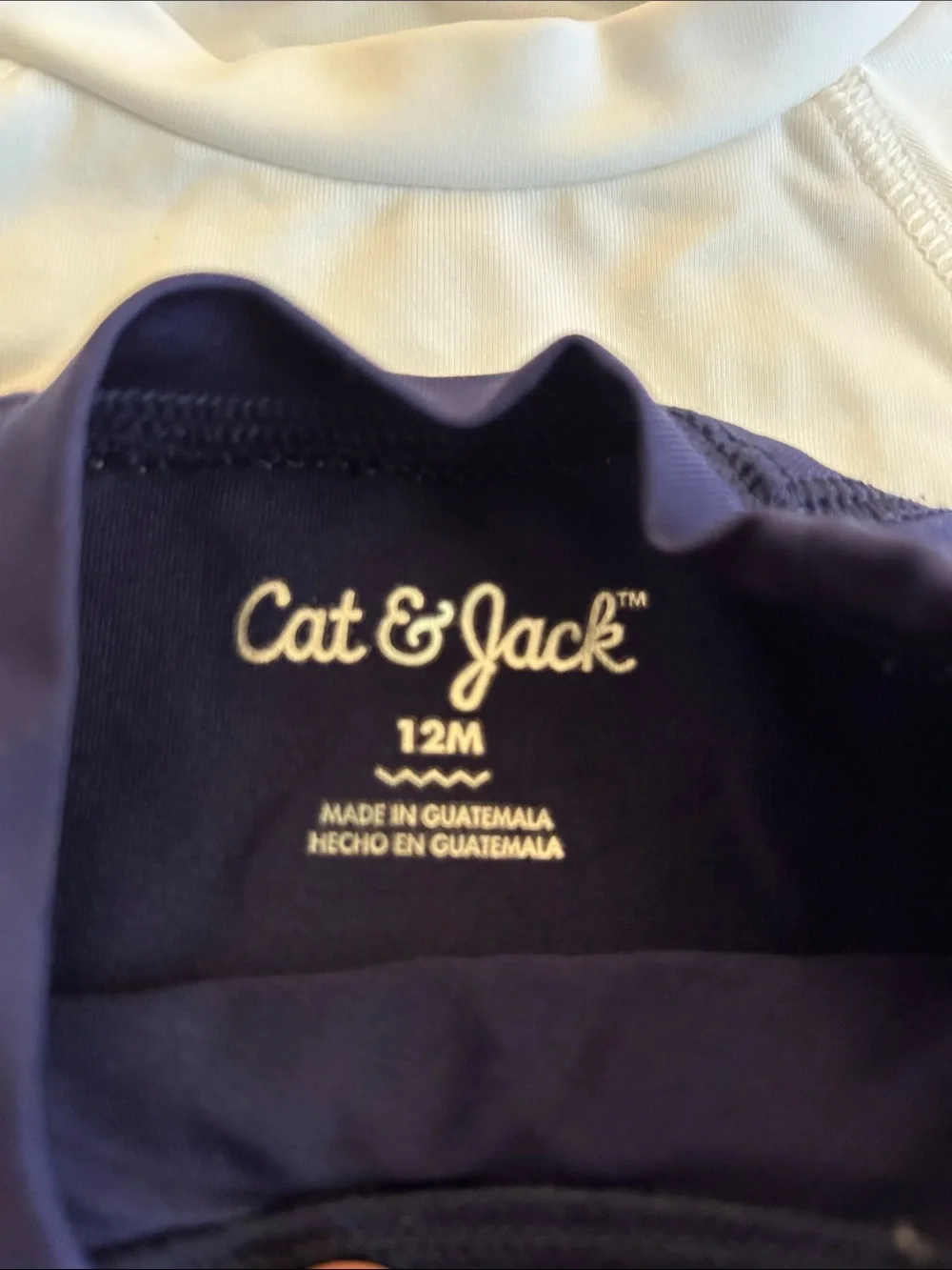 Cat & Jack Long-Sleeve Rash Guard Tops - Navy, Gray & White